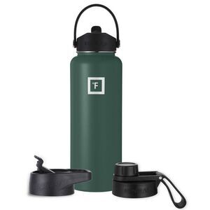 IRON FLASK -  40oz Straw Stainless Steel Insulated Wa Green